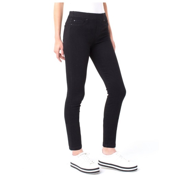 Liverpool Jeans Company Denim - Liverpool Chloe Skinny Ankle Jeans in Black Rinse